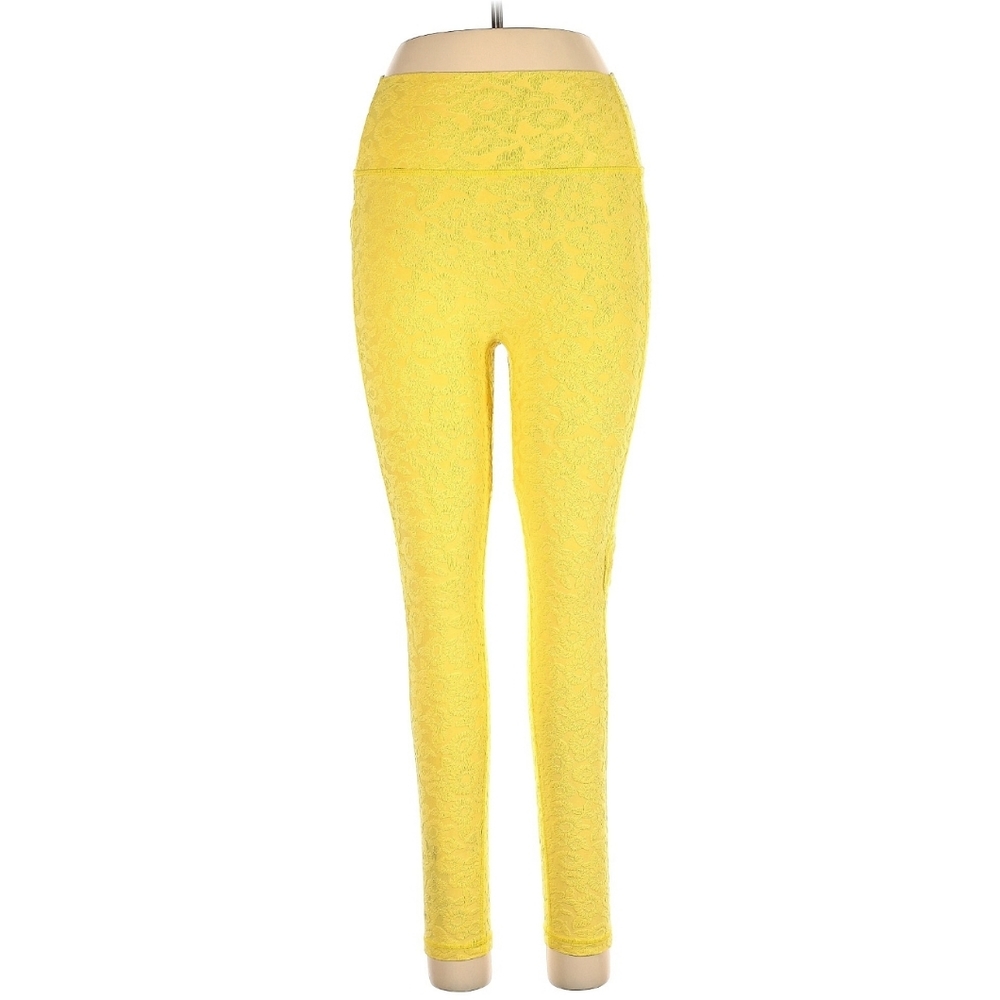 Buffbunny Sunflower Flower Leggings, yellow, Large